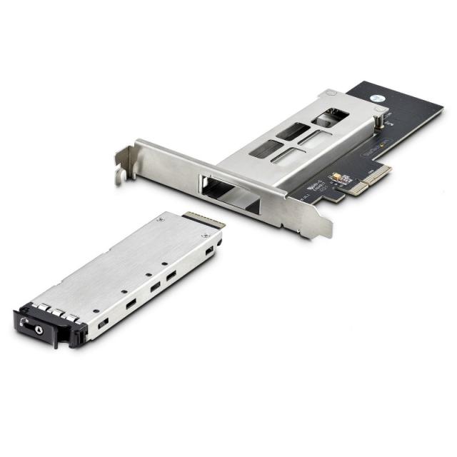 StarTech.com - Tarjeta PCIe x4 a SSD NVMe M.2 - Rack Móvil Backplane con Bandeja Removible Hot Swap Intercambiable en Caliente -