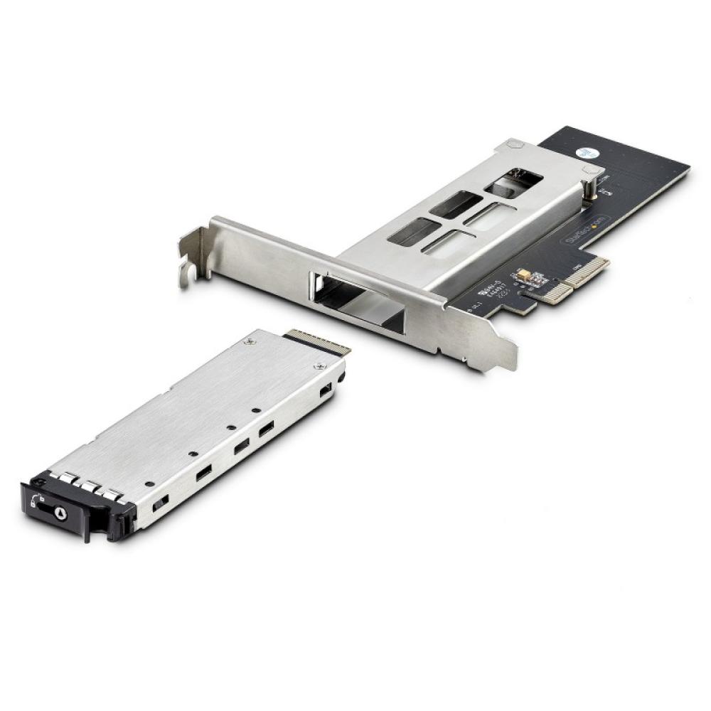 StarTech.com - Tarjeta PCIe x4 a SSD NVMe M.2 - Rack Móvil Backplane con Bandeja Removible Hot Swap Intercambiable en Caliente -