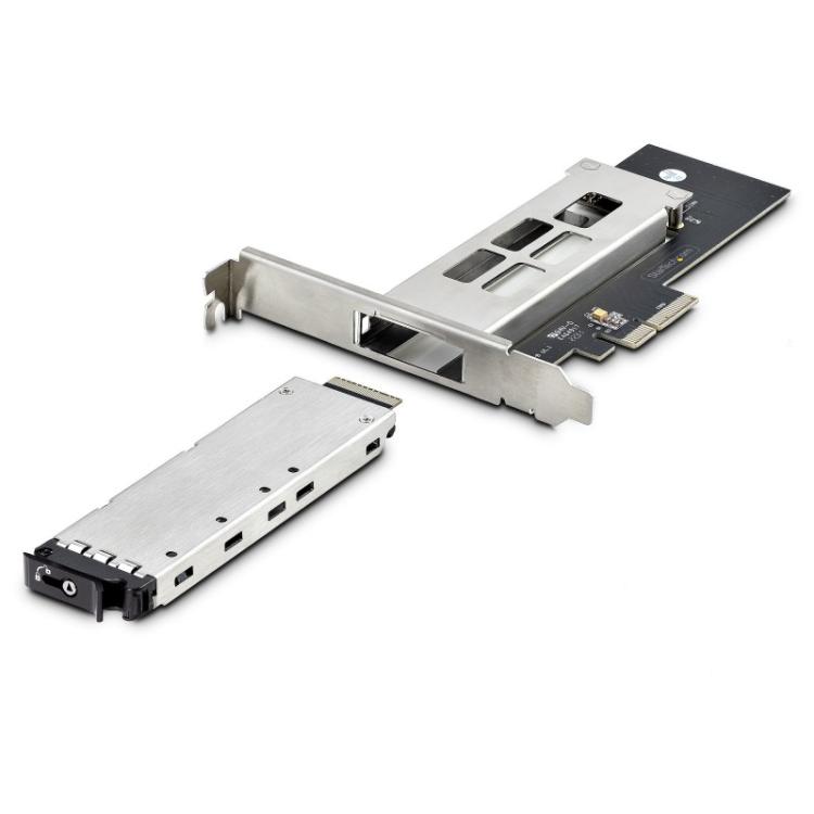 StarTech.com - Tarjeta PCIe x4 a SSD NVMe M.2 - Rack Móvil Backplane con Bandeja Removible Hot Swap Intercambiable en Caliente -