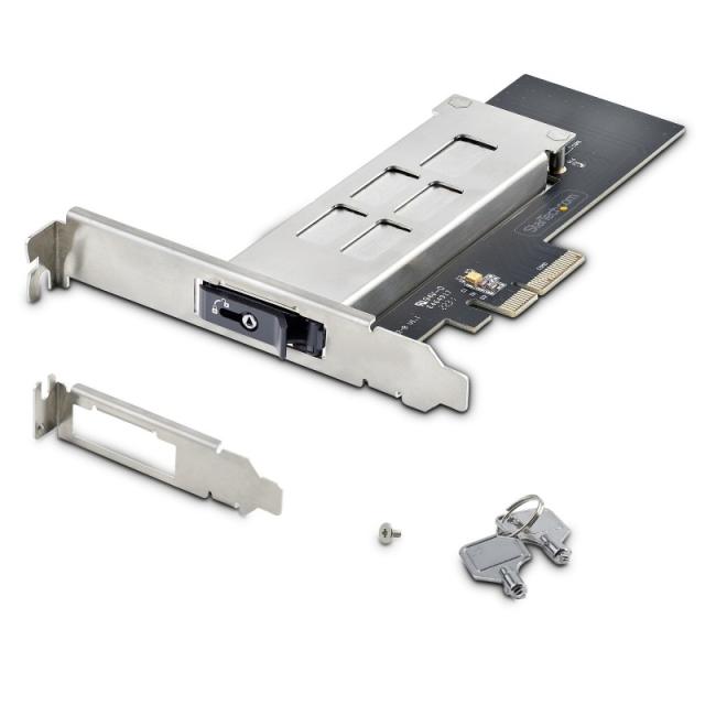 StarTech.com - Tarjeta PCIe x4 a SSD NVMe M.2 - Rack Móvil Backplane con Bandeja Removible Hot Swap Intercambiable en Caliente -