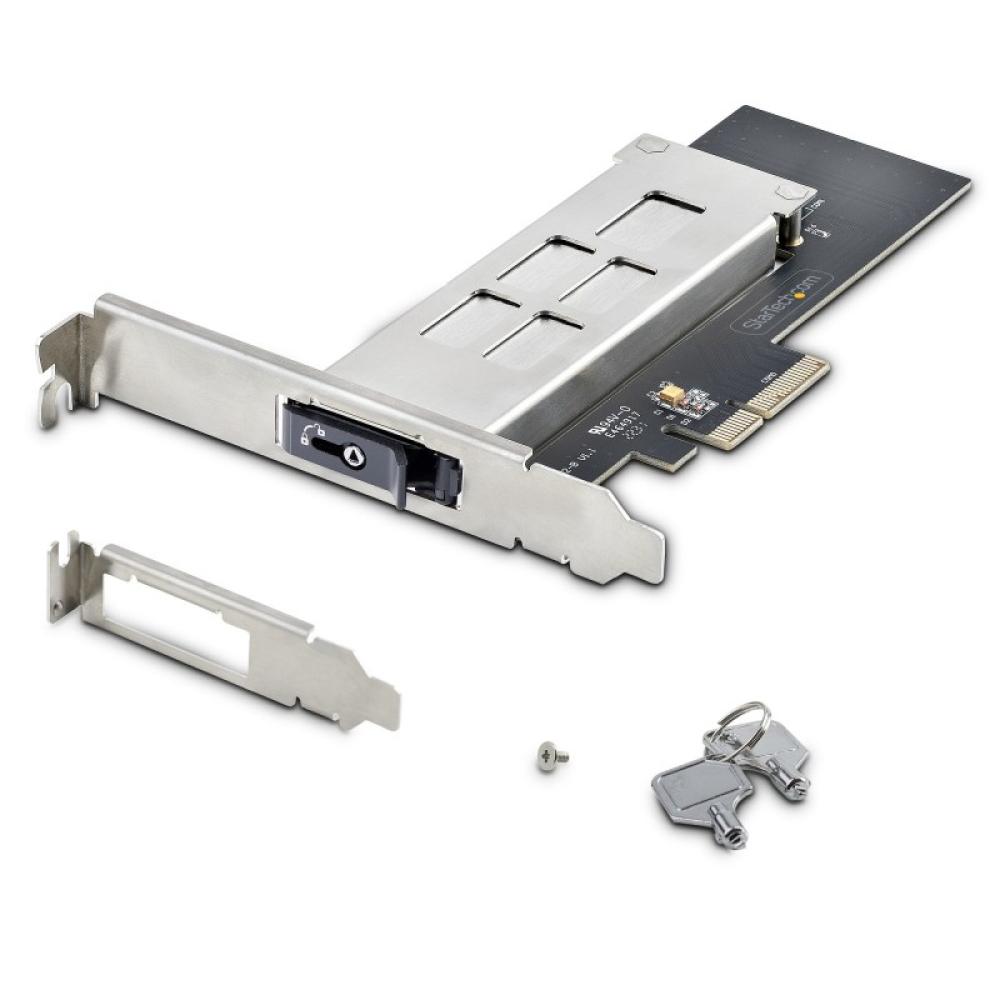 StarTech.com - Tarjeta PCIe x4 a SSD NVMe M.2 - Rack Móvil Backplane con Bandeja Removible Hot Swap Intercambiable en Caliente -