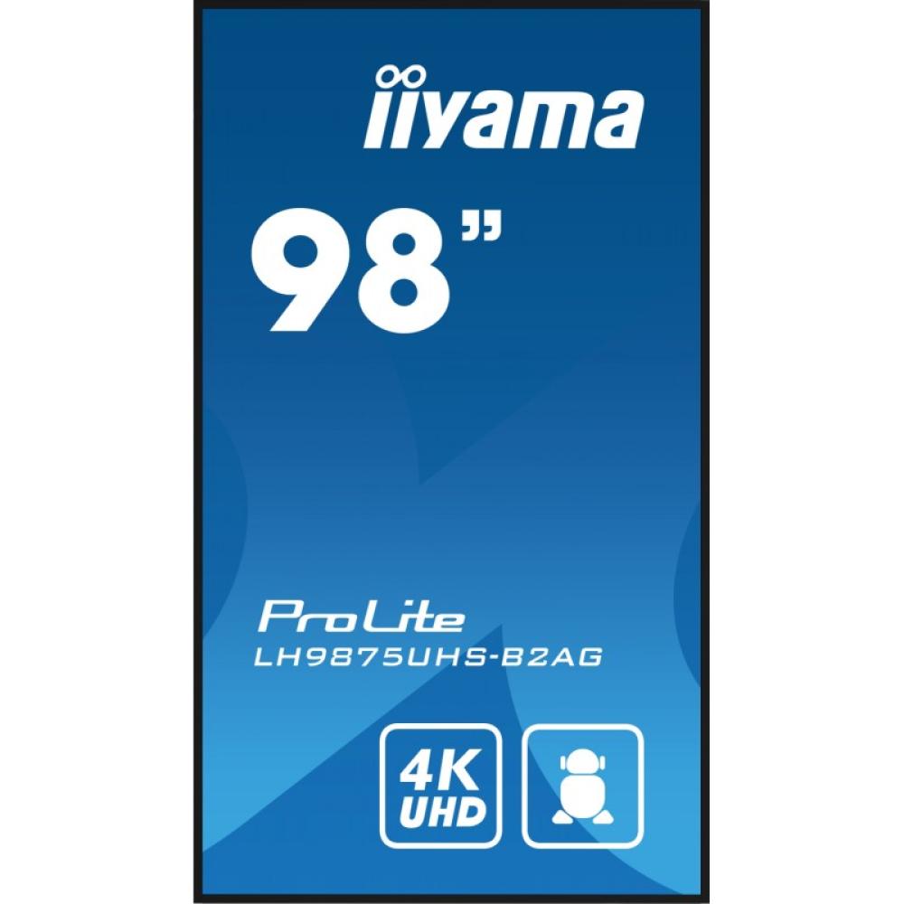 iiyama - LH9875UHS-B2AG pantalla de señalización Pantalla plana para señalización digital 2,48 m (97.5") LED Wifi 500 cd / m² 4K