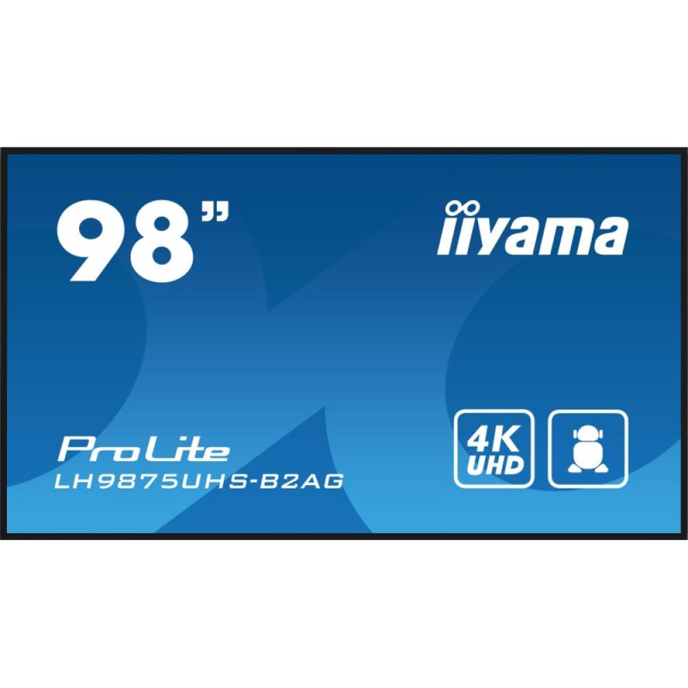 iiyama - LH9875UHS-B2AG pantalla de señalización Pantalla plana para señalización digital 2,48 m (97.5") LED Wifi 500 cd / m² 4K