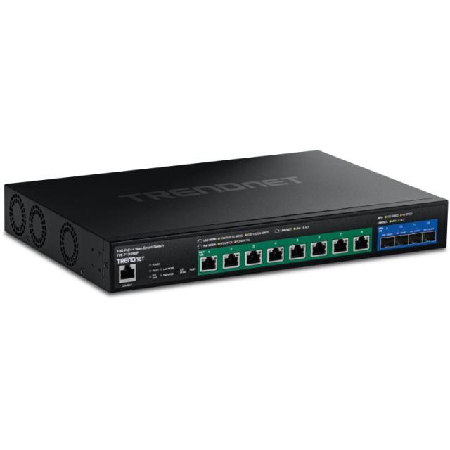 Trendnet - TPE-7124SBF switch Gestionado 10G Ethernet (100/1000/10000) Energía sobre Ethernet (PoE) Negro