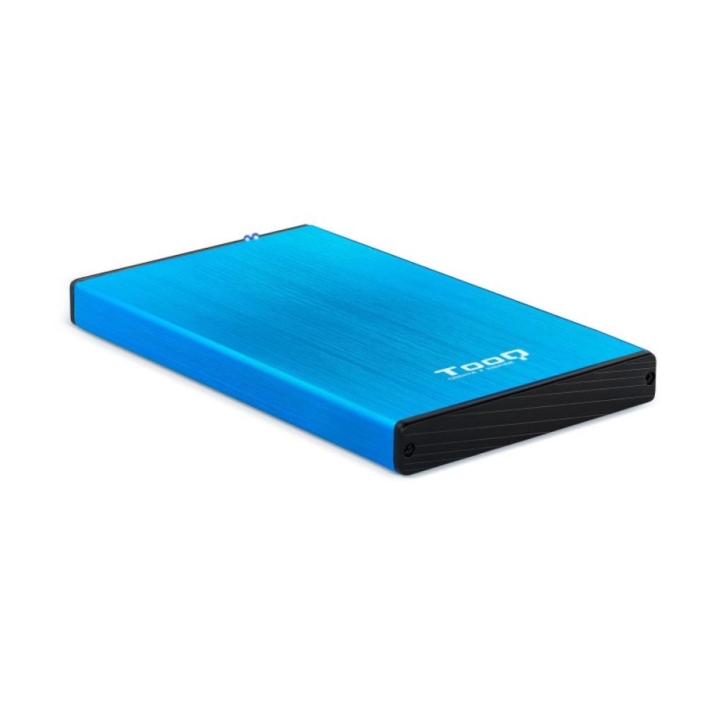 TooQ - TQE-2527BL caja para disco duro externo Caja de disco duro (HDD) Negro, Azul 2.5"