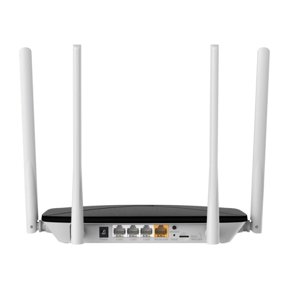Mercusys - MB135-4G router inalámbrico Ethernet rápido Doble banda (2,4 GHz / 5 GHz) Negro