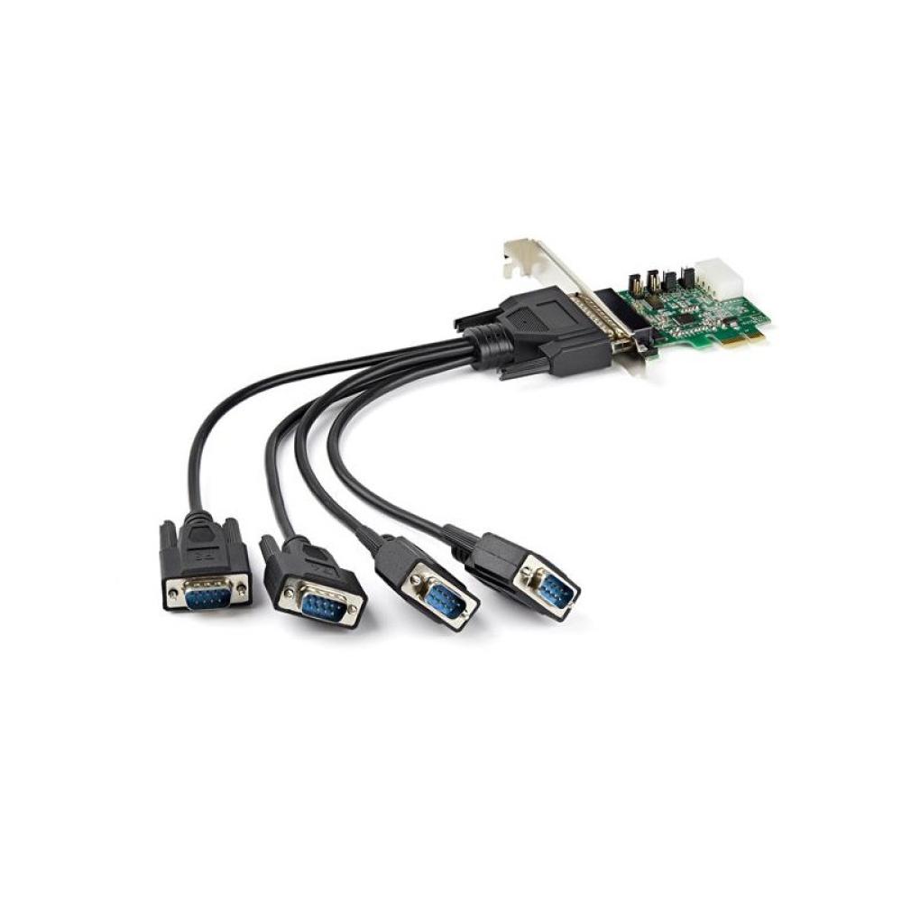 StarTech.com - Tarjeta Adaptadora Serie PCI Express RS232 de 4 Puertos - Tarjeta Controladora Serie PCIe RS232 - PCIe - PEX4S953