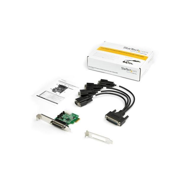 StarTech.com - Tarjeta Adaptadora Serie PCI Express RS232 de 4 Puertos - Tarjeta Controladora Serie PCIe RS232 - PCIe - PEX4S953