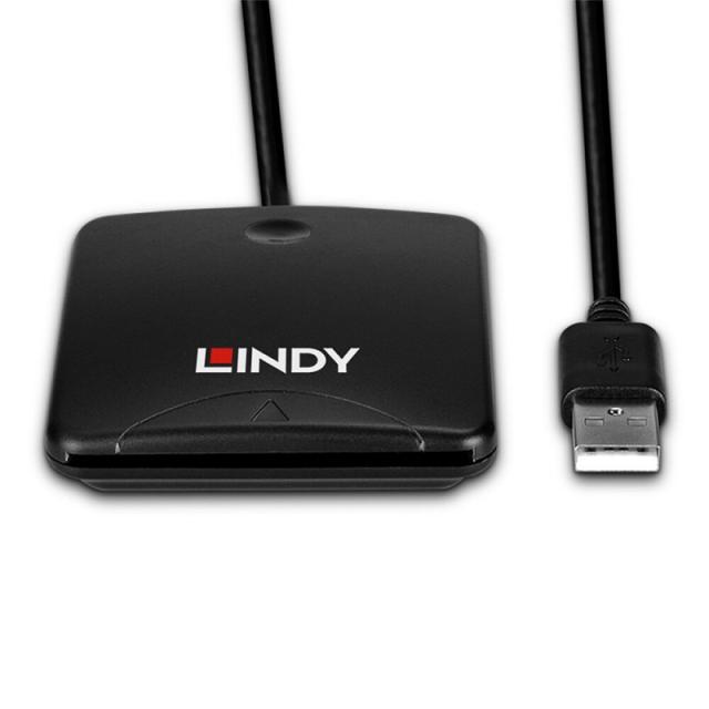 Lindy - 43407 lector de tarjeta magnética USB Negro
