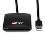 Lindy - 43407 lector de tarjeta magnética USB Negro
