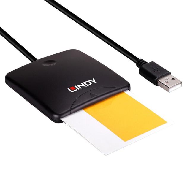 Lindy - 43407 lector de tarjeta magnética USB Negro