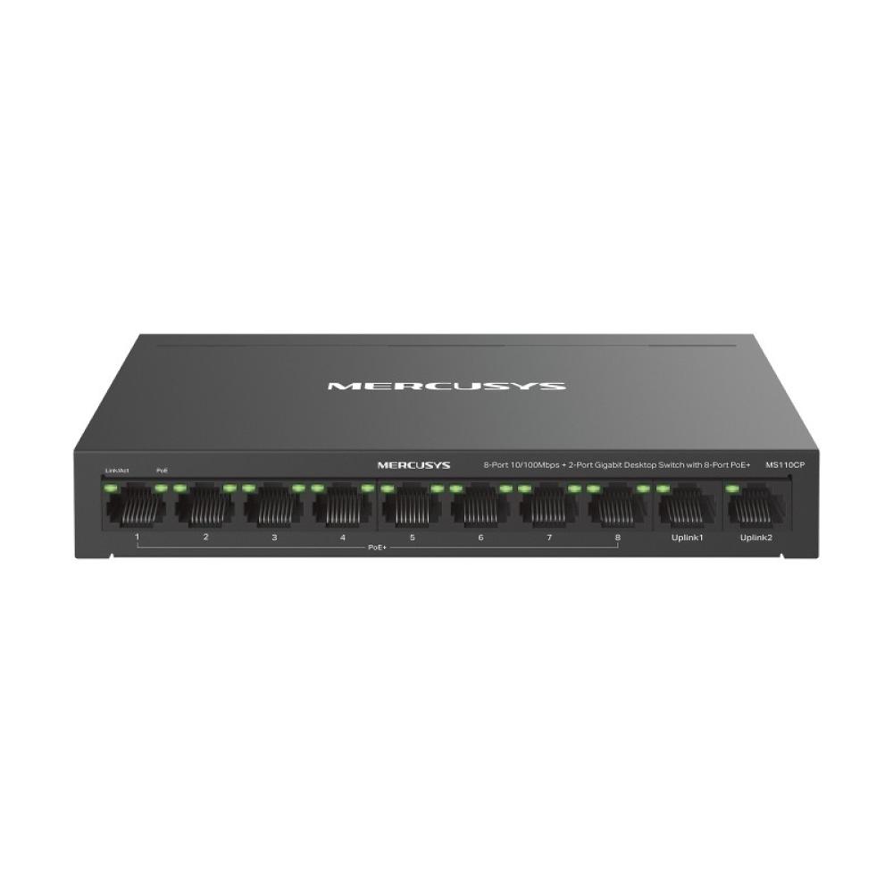 Mercusys - MS110CP switch Fast Ethernet (10/100) Energía sobre Ethernet (PoE) Negro