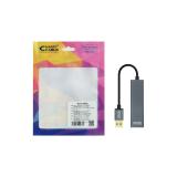 Nanocable - USB 3.0 4xUSB3.0. USB-A/M-USB 3.0/H, Gris, 10 cm