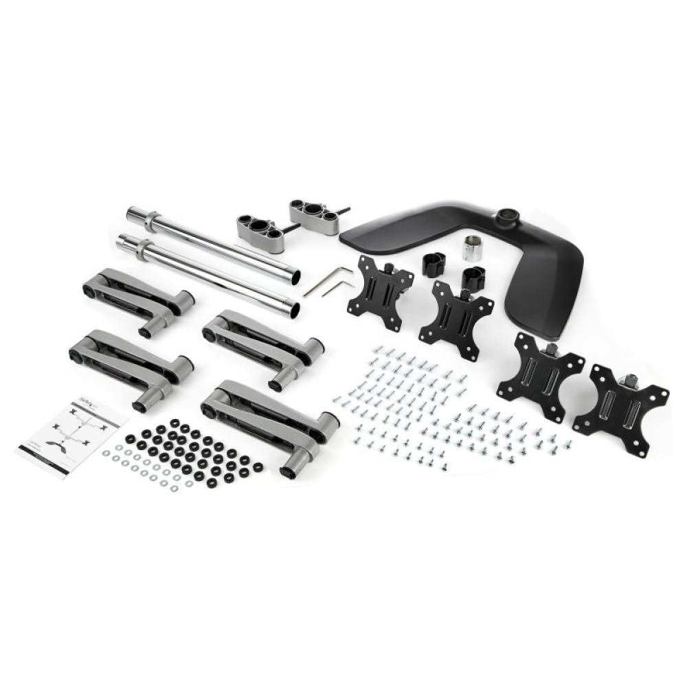 StarTech.com - Base Soporte de Escritorio para 4 Monitores - Articulado - En Acero y Aluminio