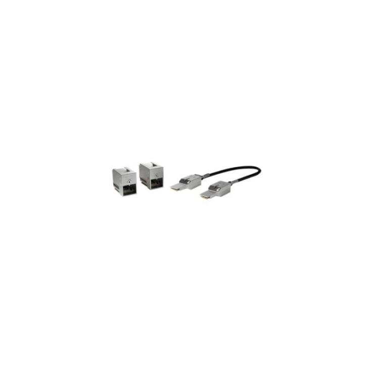 Cisco - C9300L-STACK-KIT Cable de fibra óptica e InfiniBand 0,5 m Negro, Gris