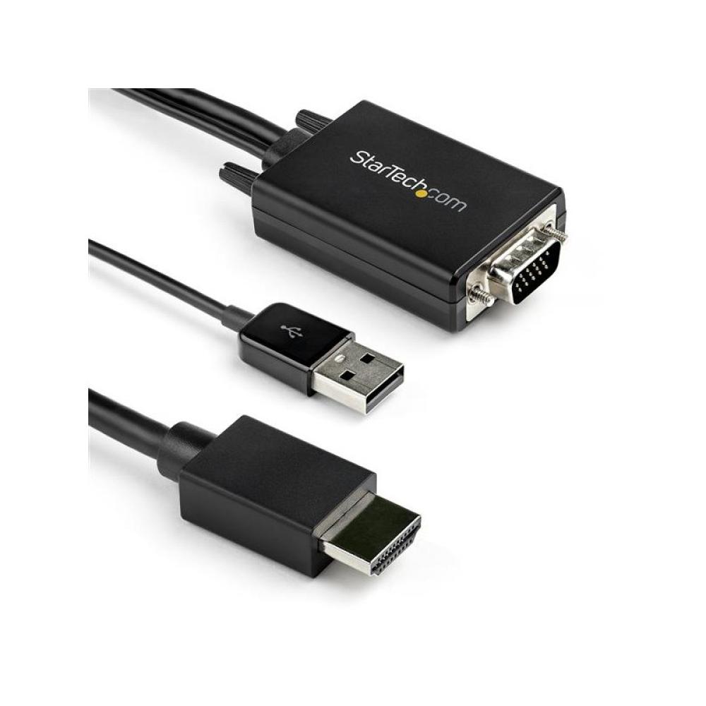 StarTech.com - Cable de 2m Adaptador VGA a HDMI - Alimentado por USB - 1080p