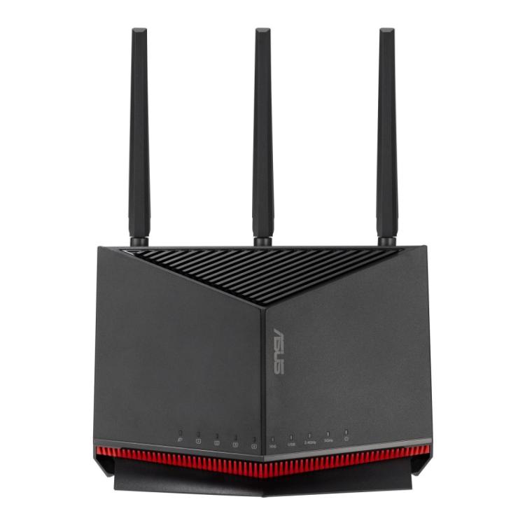 ASUS - RT-BE86U router inalámbrico 10 Gigabit Ethernet Doble banda (2,4 GHz / 5 GHz) Negro