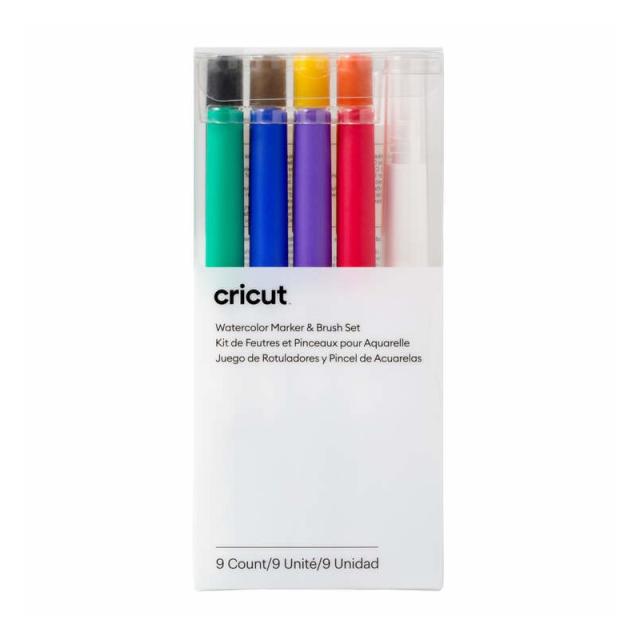 Cricut - Watercolor marcador 8 pieza(s) Negro, Azul, Verde, Naranja, Púrpura, Rojo, Amarillo
