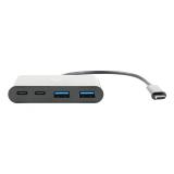 V7 - USB-C macho a 2 x USB A hembra, 2 x USB-C concentrador hembra USB 3.2 Gen1 5 Gbps negro