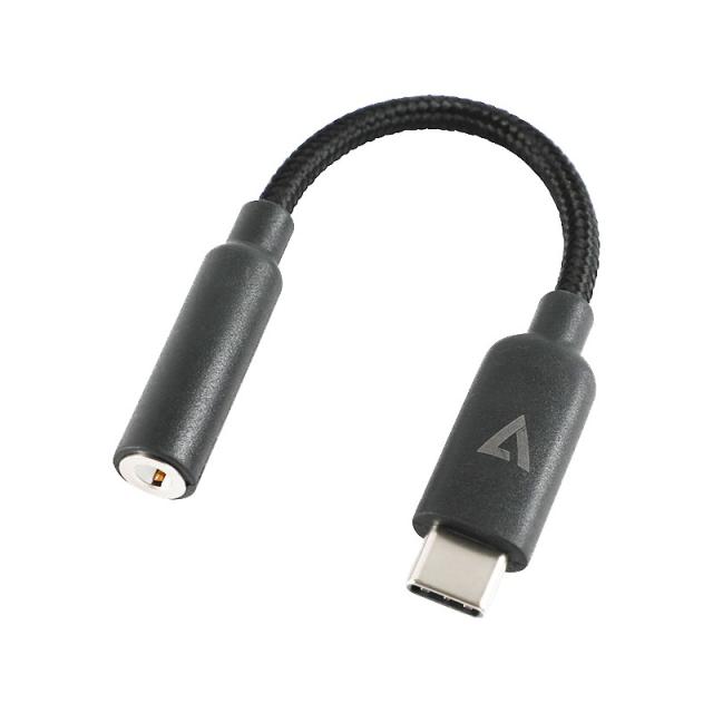 V7 - Adaptador de conector de audio USB-C a 3.5 mm