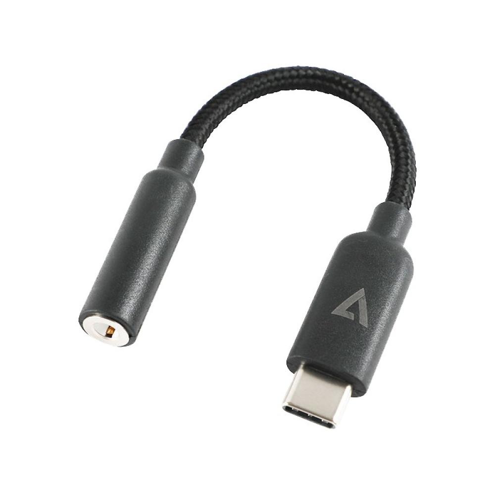 V7 - Adaptador de conector de audio USB-C a 3.5 mm