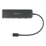 V7 - Adaptador Ethernet 2.5 G USB-C macho a USB A hembra x 2, USB-C hembra x1, RJ45 hembra x1 negro