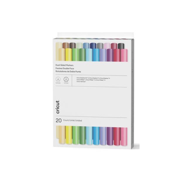 Cricut - Dual-Sided marcador 20 pieza(s) Punta fina Colores surtidos