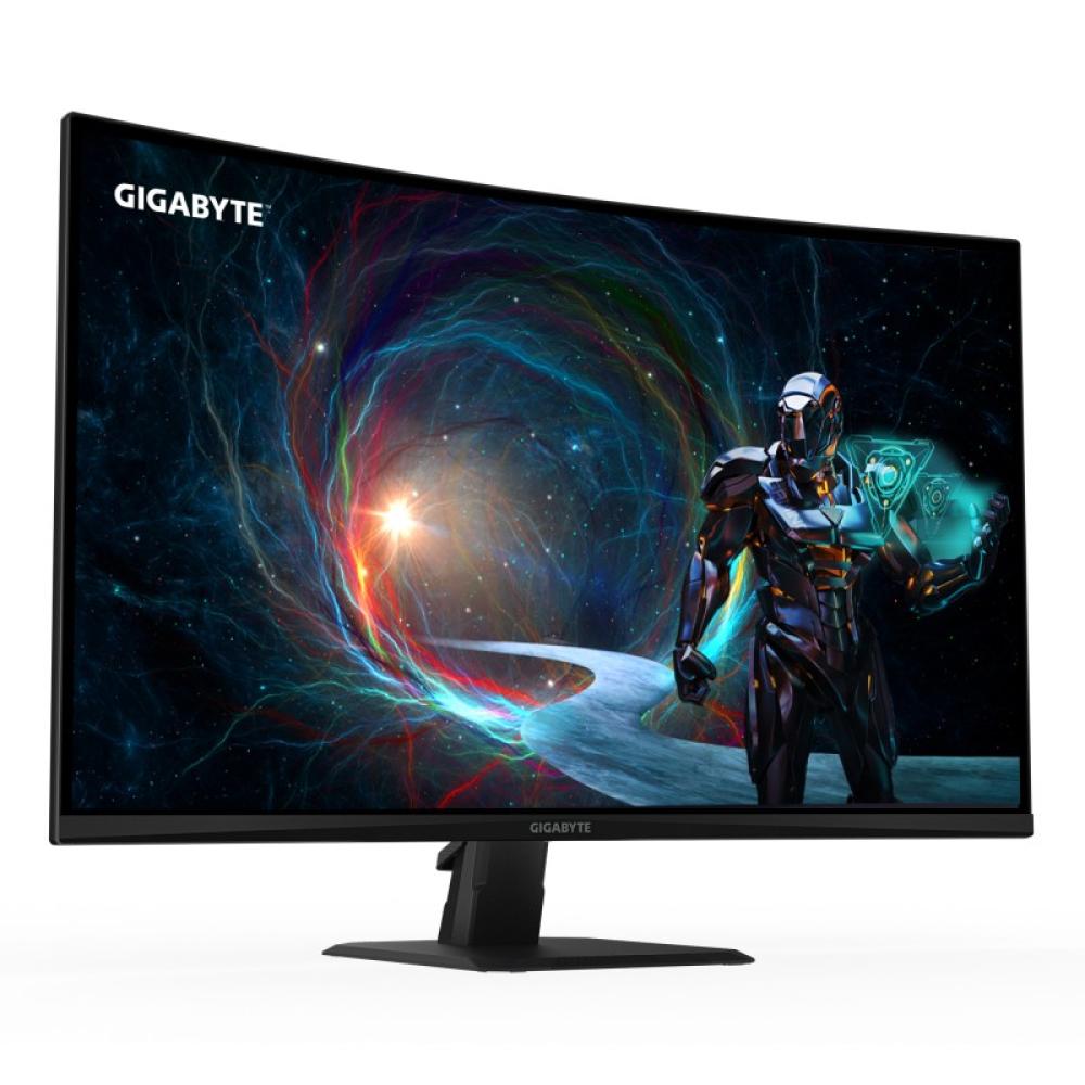 GIGABYTE - GS32QCA 31.5" Monitor Curvo para Gaming QHD - 2560 x 1440, 180Hz, 1ms, 250 cd/m², FreeSync, HDR Ready, HDMI 2.0, Disp