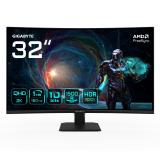 GIGABYTE - GS32QCA 31.5" Monitor Curvo para Gaming QHD - 2560 x 1440, 180Hz, 1ms, 250 cd/m², FreeSync, HDR Ready, HDMI 2.0, Disp