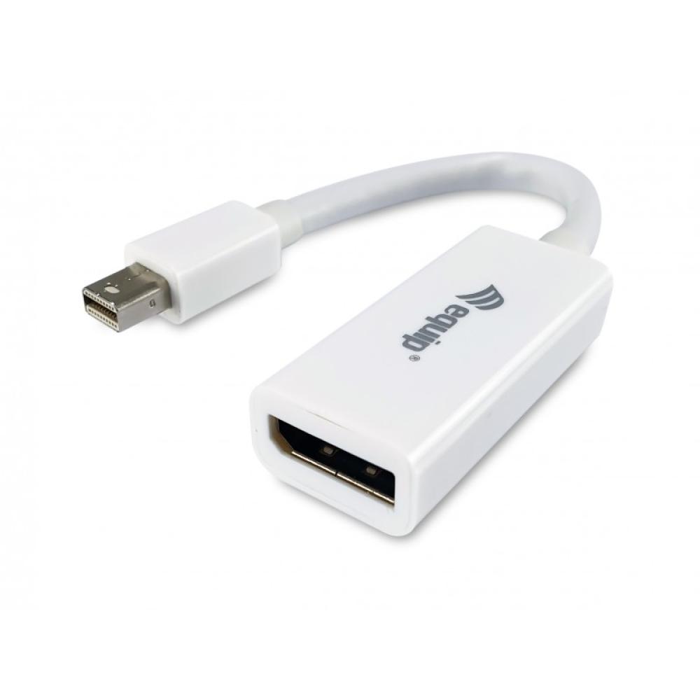 Equip - Adaptador de Mini DisplayPort a DisplayPort, color blanco