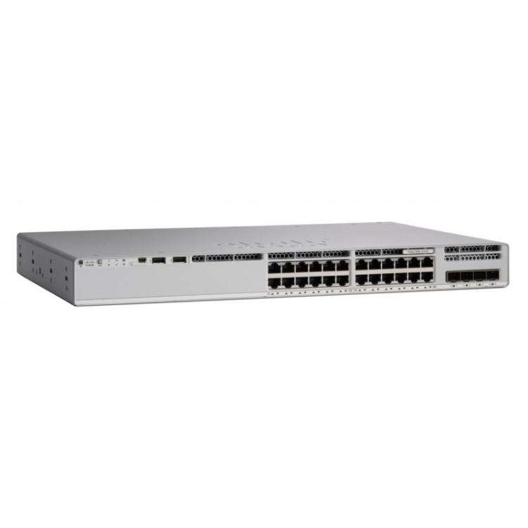Cisco - Catalyst 9200L Gestionado L3 Gigabit Ethernet (10/100/1000) Energía sobre Ethernet (PoE) Gris - C9200L-24P-4G-E