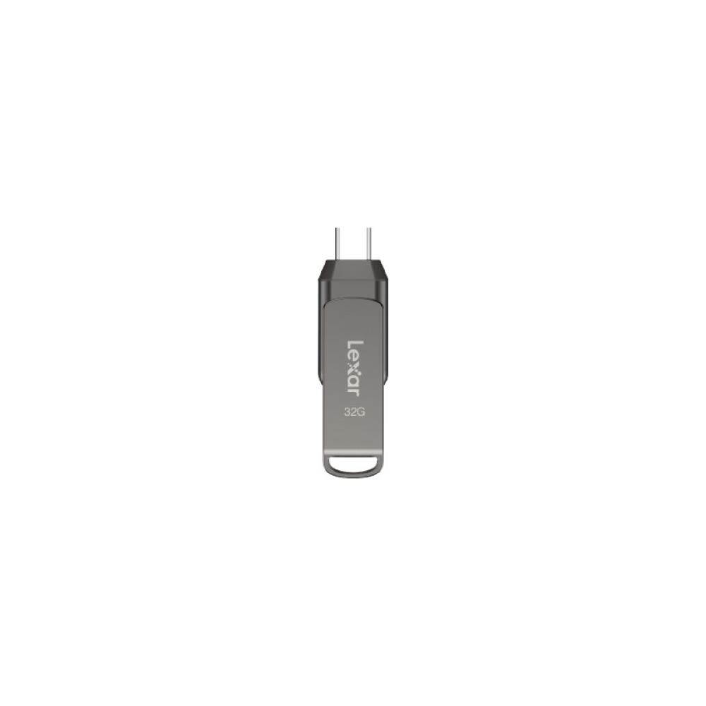 Lexar - JumpDrive Dual Drive D400 unidad flash USB 32 GB USB Type-A / USB Type-C 3.2 Gen 2 (3.1 Gen 2) Plata