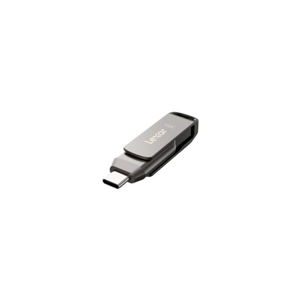 Lexar - JumpDrive Dual Drive D400 unidad flash USB 32 GB USB Type-A / USB Type-C 3.2 Gen 2 (3.1 Gen 2) Plata