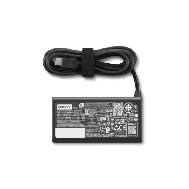 Lenovo - 4X21S91187 adaptador e inversor de corriente Interior 65 W Negro