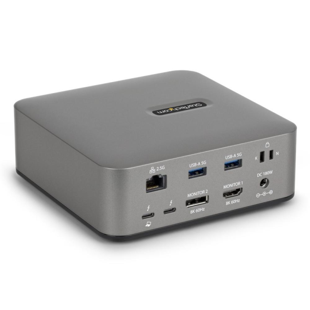 StarTech.com - 215UE-TB5USB4DOCK base para portátil y replicador de puertos Alámbrico Thunderbolt 5 Gris