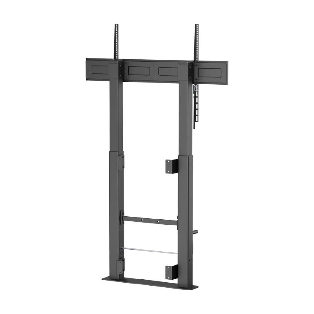 AISENS - Soporte Suelo Con Manivela y Fijacion a Pared, TV 120kg de 60"-100", Negro