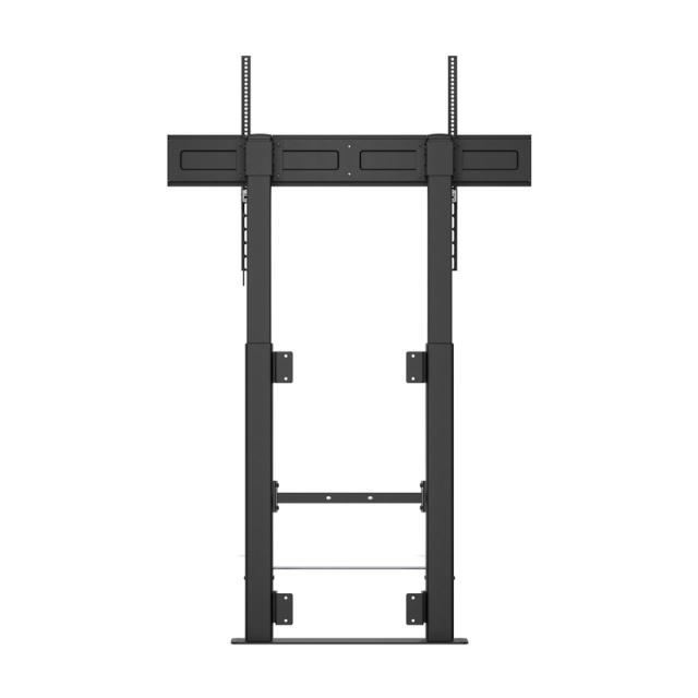 AISENS - Soporte Suelo Con Manivela y Fijacion a Pared, TV 120kg de 60"-100", Negro