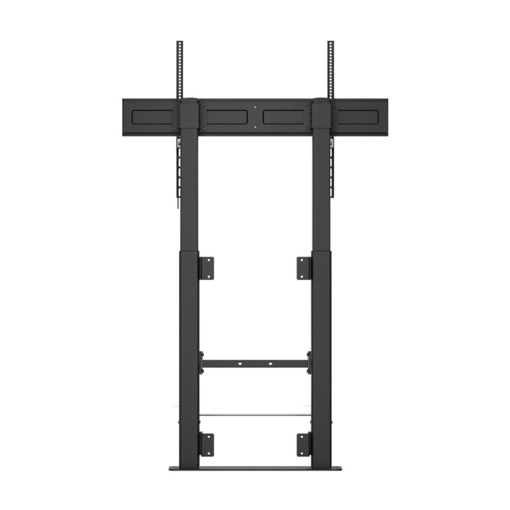 AISENS - Soporte Suelo Con Manivela y Fijacion a Pared, TV 120kg de 60"-100", Negro