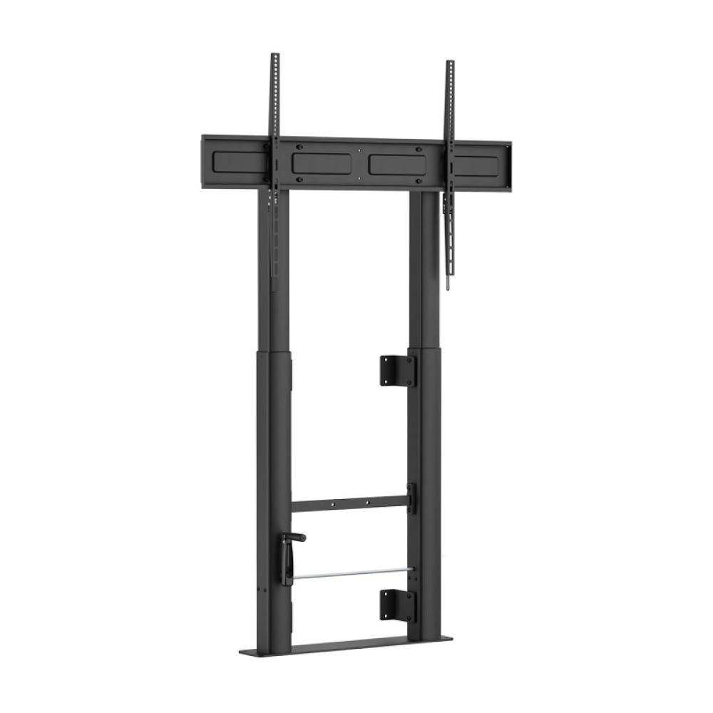 AISENS - Soporte Suelo Con Manivela y Fijacion a Pared, TV 120kg de 60"-100", Negro