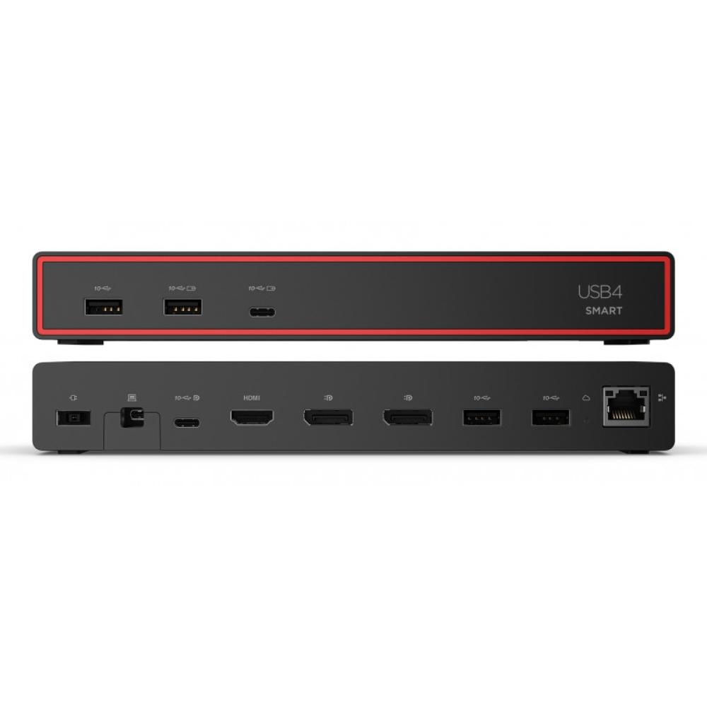 Lenovo - ThinkPad USB4 Smart Dock 5500 with 135W Adapter Alámbrico Negro