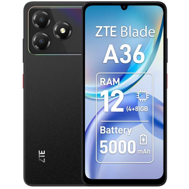 ZTE - Blade A36 17,1 cm (6.75") SIM doble Android 15 4G USB Tipo C 4 GB 64 GB 5000 mAh Negro