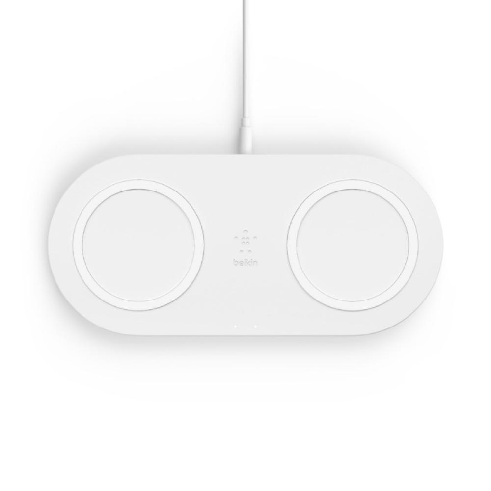 Belkin - WIZ002VFWH cargador de dispositivo móvil Universal Blanco USB Cargador inalámbrico Carga rápida Interior