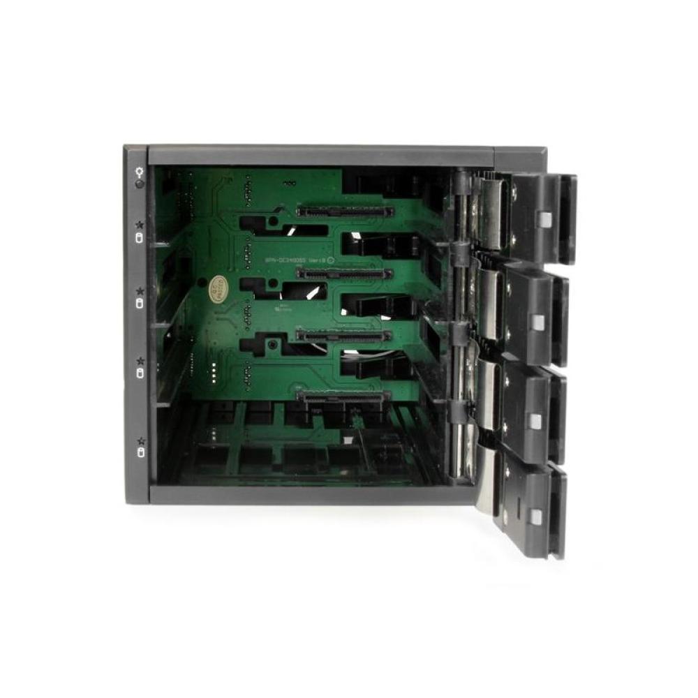 StarTech.com - Rack Móvil Backplane de 4 Bahías de Intercambio en Caliente - Rack Móvil Hot Swap sin Bandeja para Unidades de DD