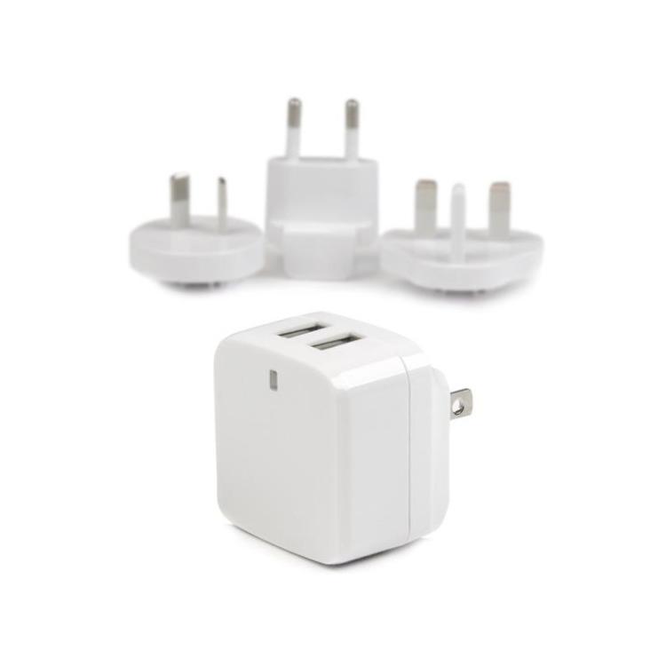 StarTech.com - Cargador de Pared USB de 2 Puertos para Tablets Smartphones - Cargador Blanco de Alta Potencia para Viajes