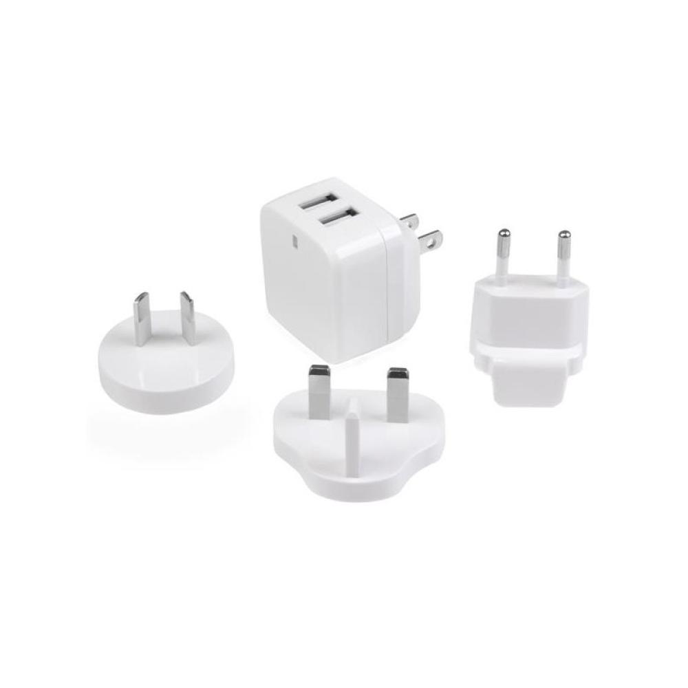 StarTech.com - Cargador de Pared USB de 2 Puertos para Tablets Smartphones - Cargador Blanco de Alta Potencia para Viajes