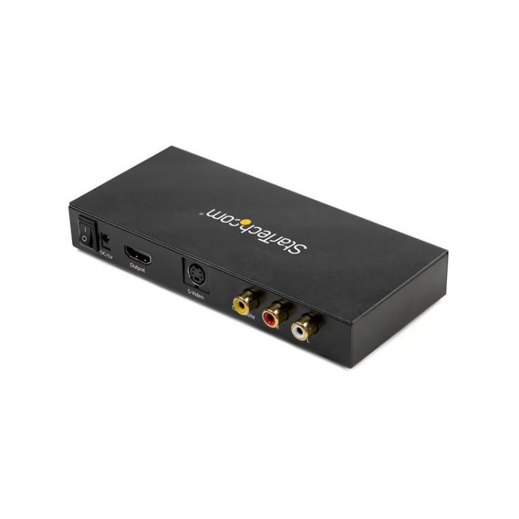 StarTech.com - Conversor Adaptador de Vídeo Compuesto o S-Video a HDMI con Audio - 720p - NTSC y PAL
