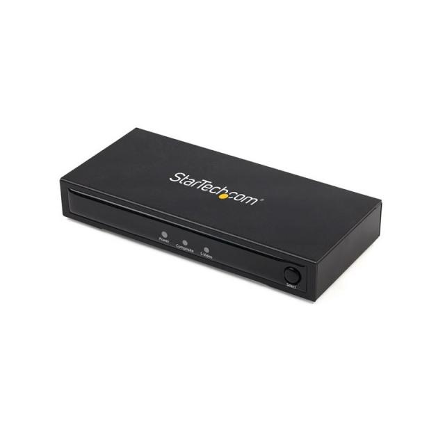 StarTech.com - Conversor Adaptador de Vídeo Compuesto o S-Video a HDMI con Audio - 720p - NTSC y PAL