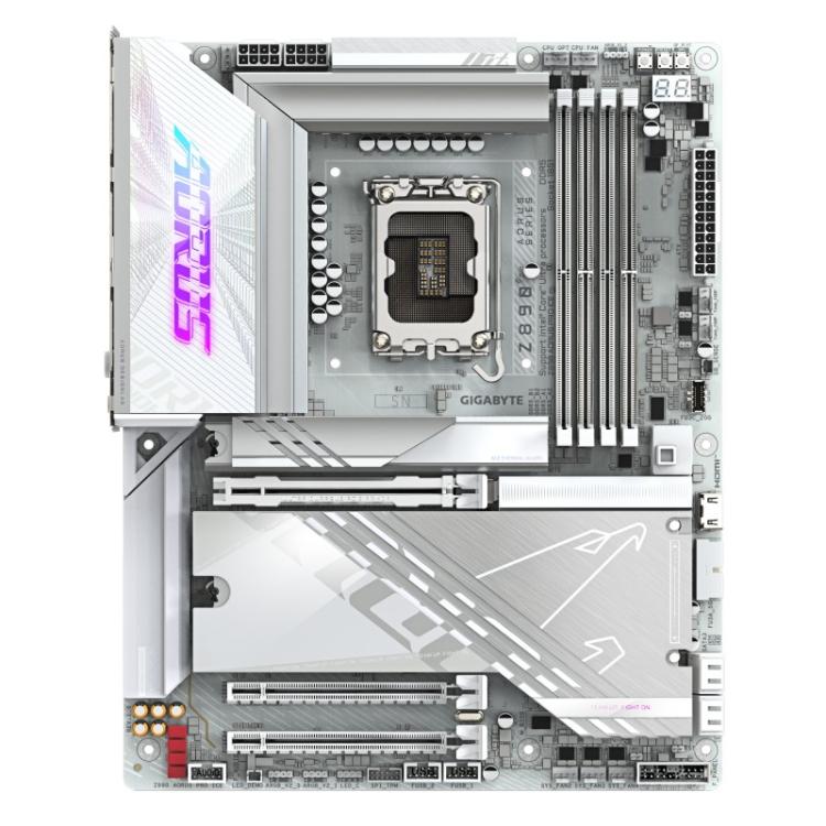 GIGABYTE - Placa base Z890 AORUS PRO ICE - Compatible con CPUs Intel Core Ultra (Serie 2), VRM de 16+1+2 fases, hasta 9500MHz DD