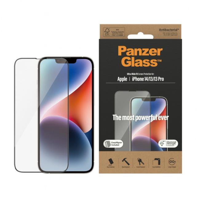 PanzerGlass - Screen Protector iPhone 14 / 13 / 13 Pro / Ultra-Wide Fit w. EasyAligner Protector de pantalla Apple 1 pieza(s)
