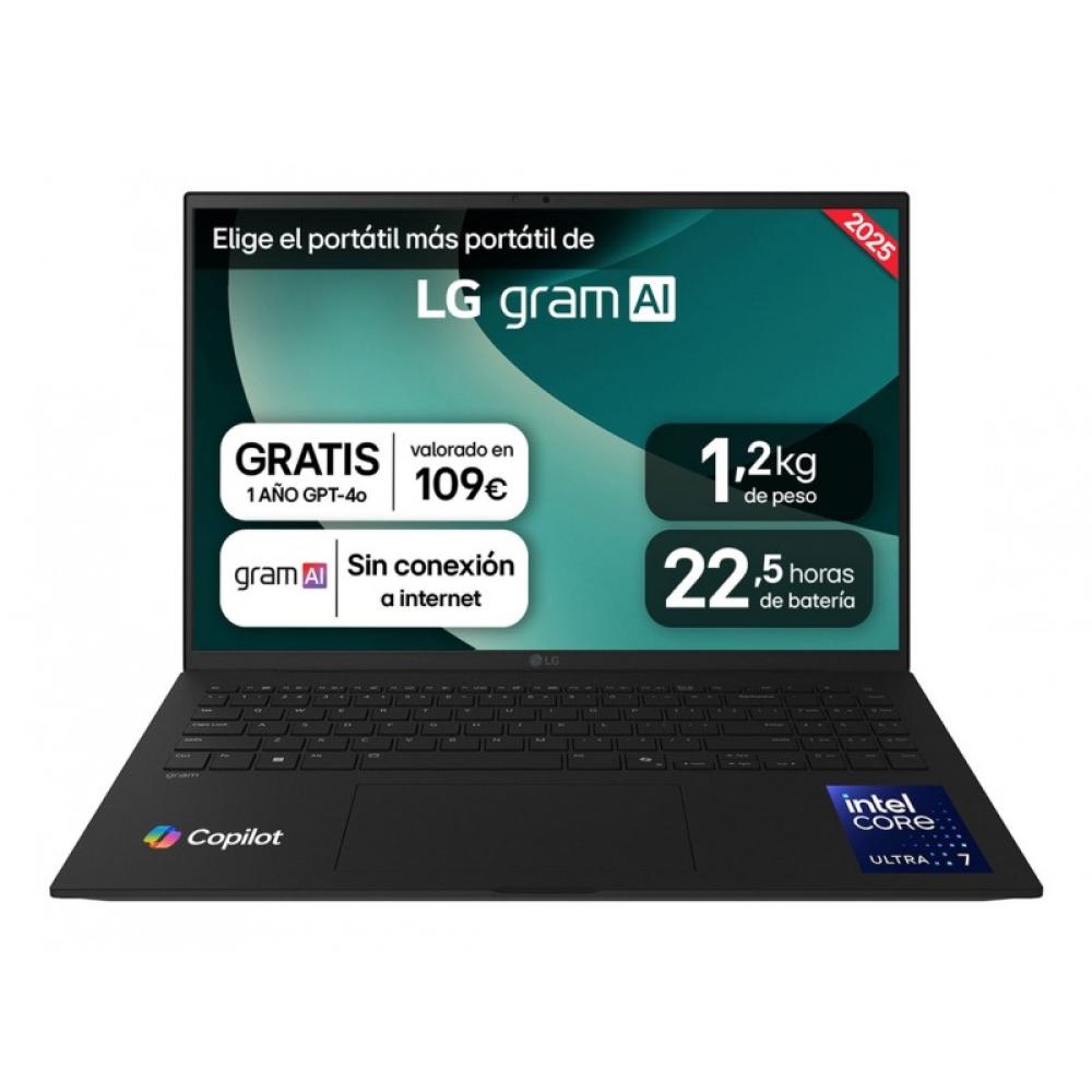 LG - Gram 16ZD90T-G.AX88B ordenador portatil Intel Core Ultra 7 255H Portátil 40,6 cm (16") WQXGA 32 GB LPDDR5x-SDRAM 1 TB SSD W